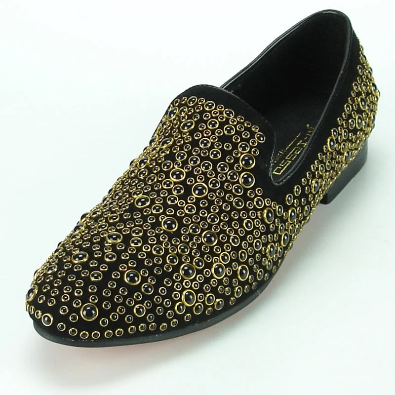 Men's loafers with a smooth leather finishFiesso FI-7082 Black Loafers