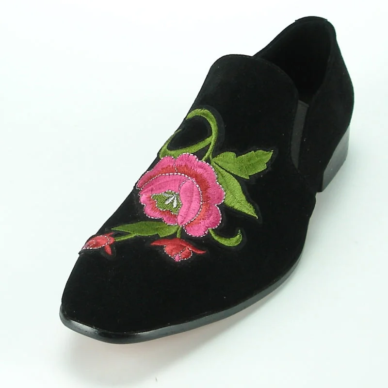 Men's loafers with a decorative buckleFiesso FI-7085 Black Loafers