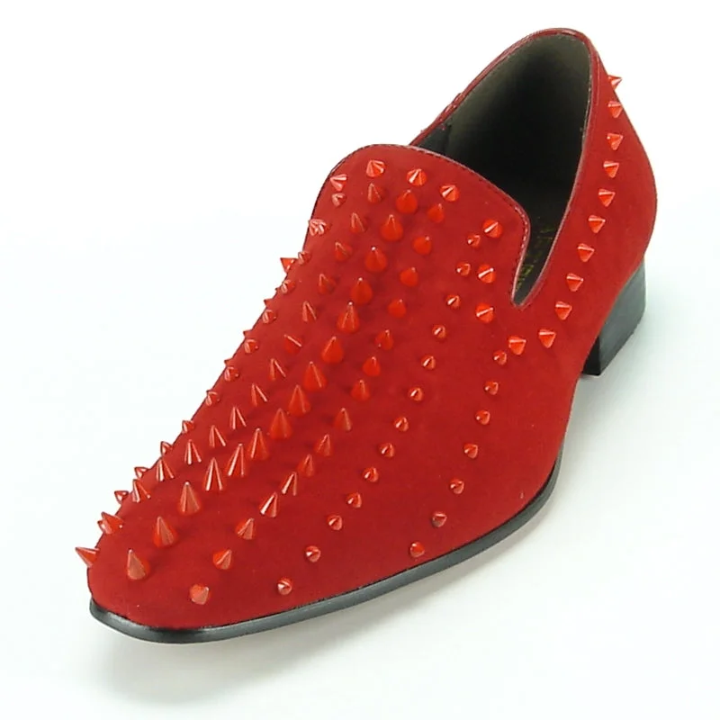 Men's loafers with a moc - toe designFiesso FI-7107 Red Loafers