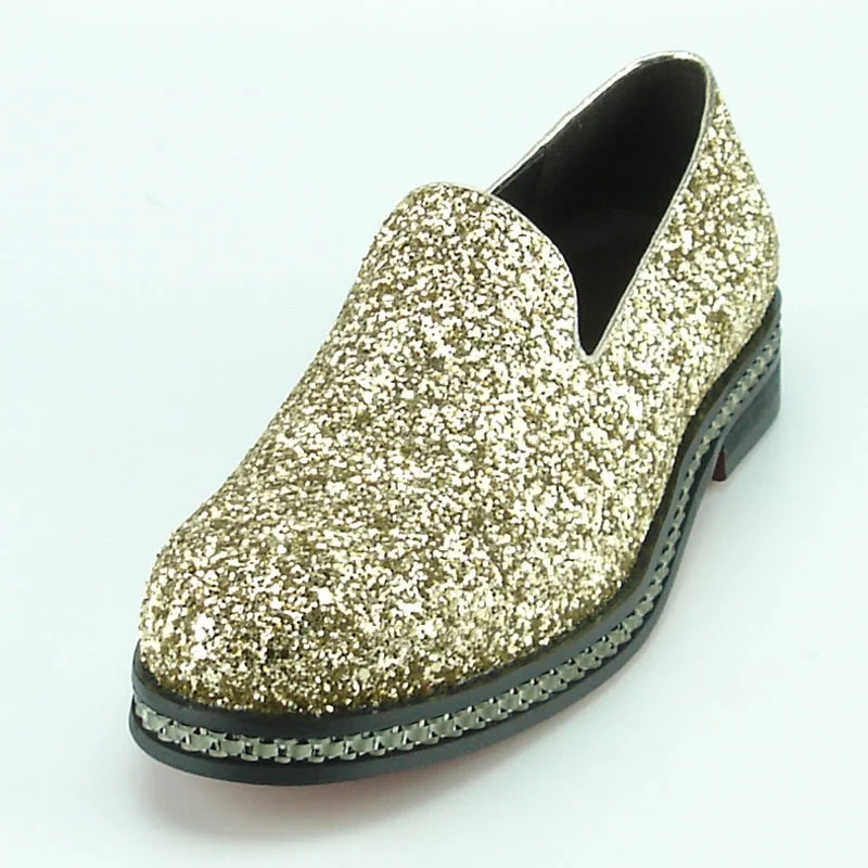 Men's loafers with a cushioned footbedFiesso FI-7118 Gold Loafers