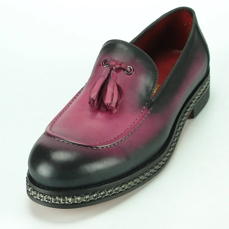 Men's loafers with a pointed toe for a stylish appearanceFiesso FI-7123 Burgundy Loafers Men's loafers with a pointed toe for a stylish appearanceFiesso FI-7123 Burgundy Loafers