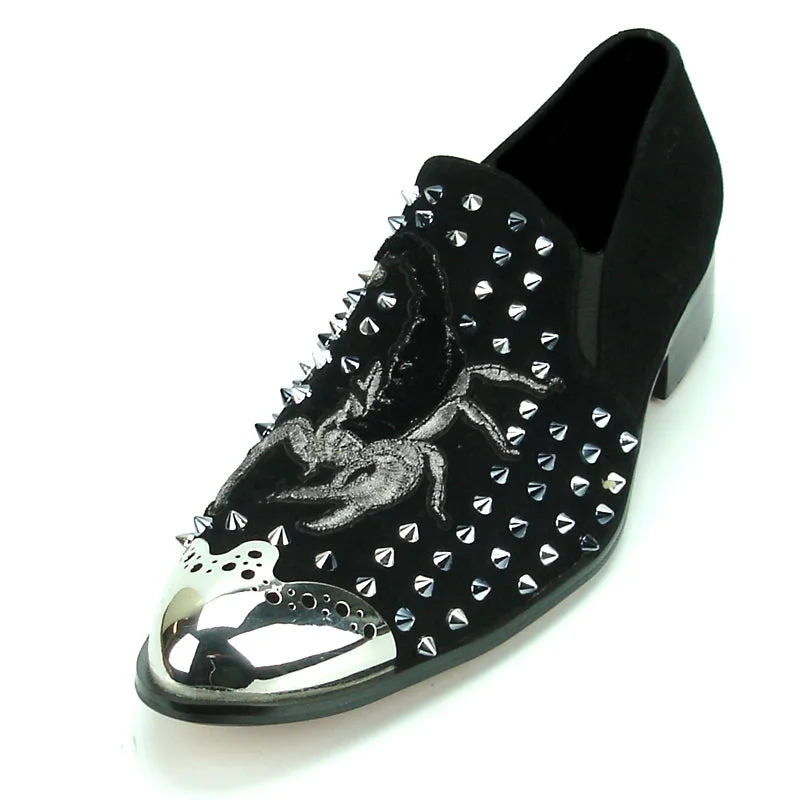 Men's loafers with a pointed toe for a stylish appearanceFiesso FI-7140 Black Black Loafers Men's loafers with a pointed toe for a stylish appearanceFiesso FI-7140 Black Black Loafers