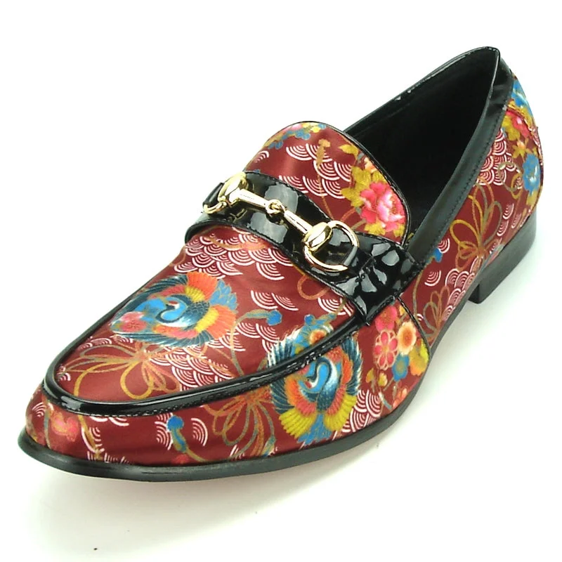 Men's loafers with a leather lacing systemFiesso FI-7144 Burgundy Loafers