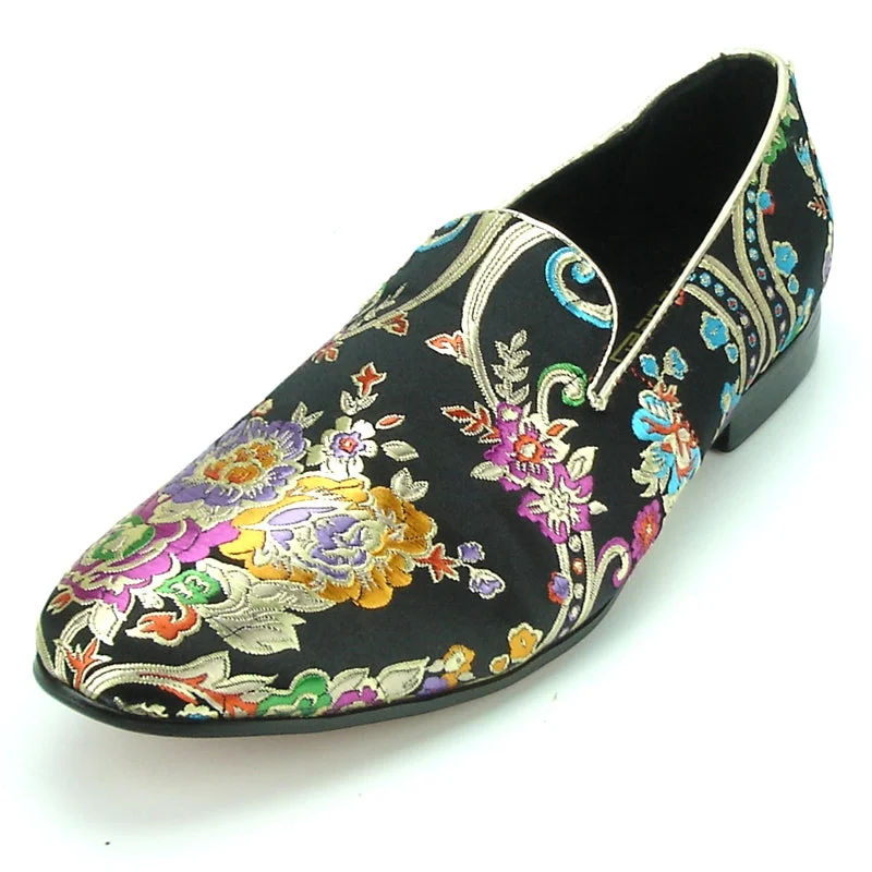 Men's loafers with a removable insole for cleaningFiesso FI-7151 Black Loafers