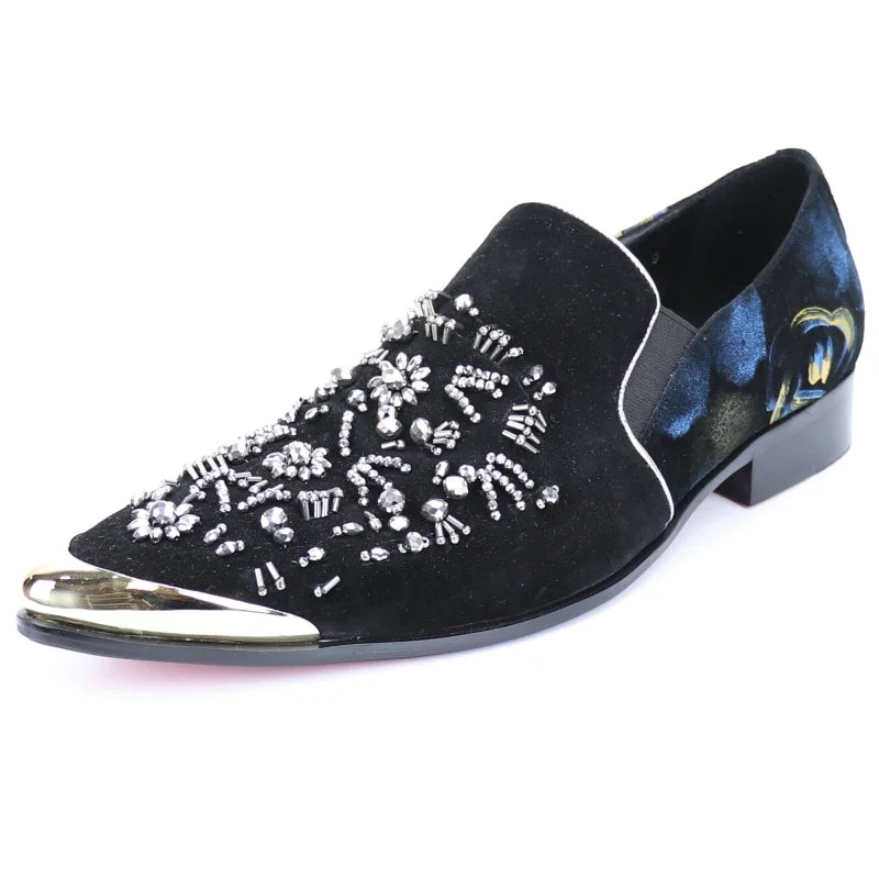 Men's loafers with a removable insole for cleaningFiesso FI-7235 Black Slip on Loafers Men's loafers with a removable insole for cleaningFiesso FI-7235 Black Slip on Loafers