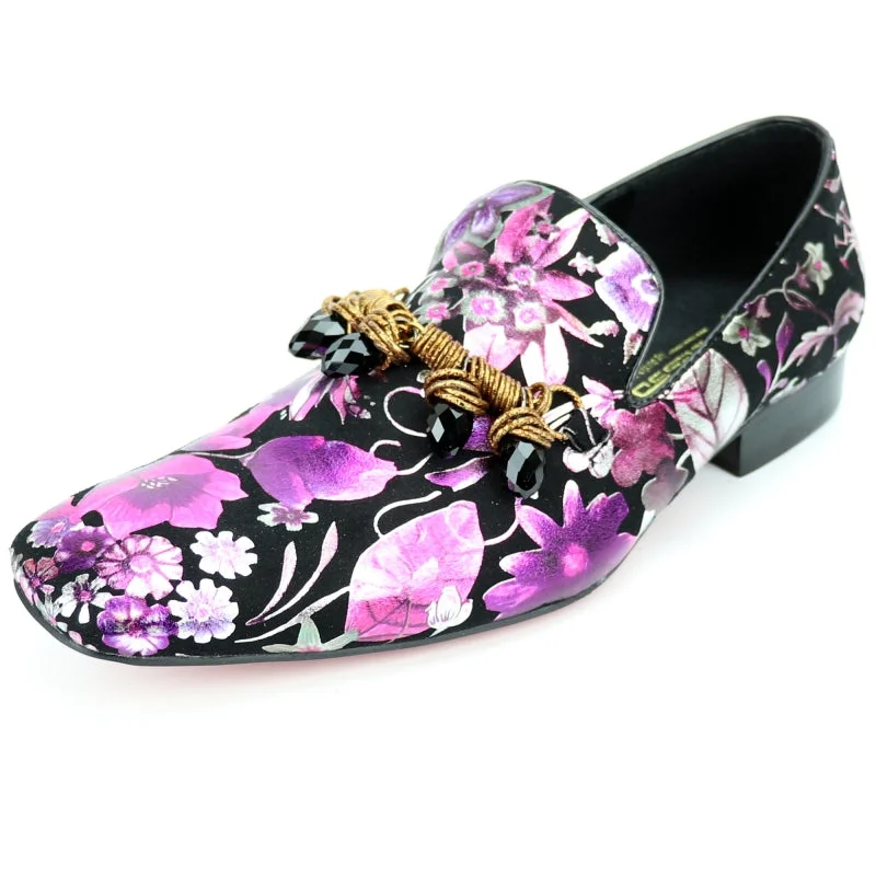 Men's loafers with a leather lacing systemFiesso FI-7255 Multicolor Slip on Loafers