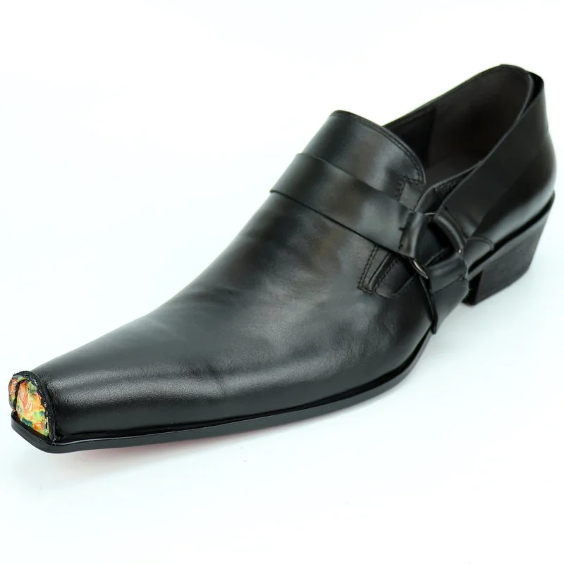 Men's loafers with a cushioned footbedFiesso FI-7278 Black Leather Pointed Toe Loafers Men's loafers with a cushioned footbedFiesso FI-7278 Black Leather Pointed Toe Loafers