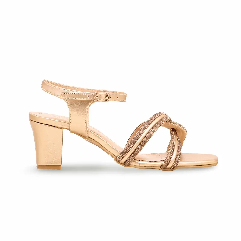 Men's sandals with a padded heelGolden Block Heel  Sandal FN5911