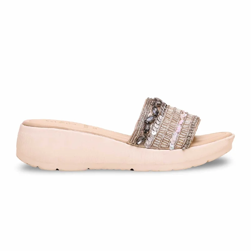 Men's sandals with a wide strap for supportGolden Formal Sandal PU0419