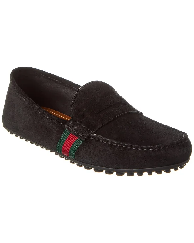 Gucci Web Suede Driver