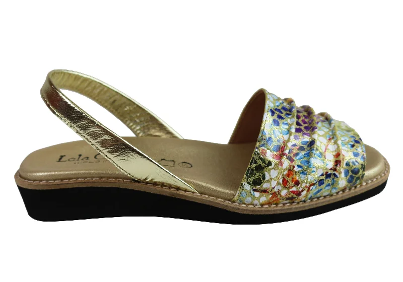 Men's sandals with a cushioned footbedLola Canales Melody Womens Comfortable Leather Sandals Made In Spain