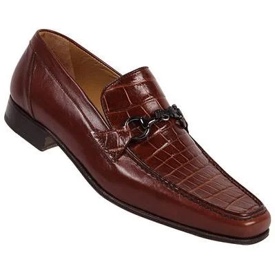 Men's loafers with a rubber sole for durabilityMauri 3972/3 Nutmeg/Body Alligator Loafer Shoes