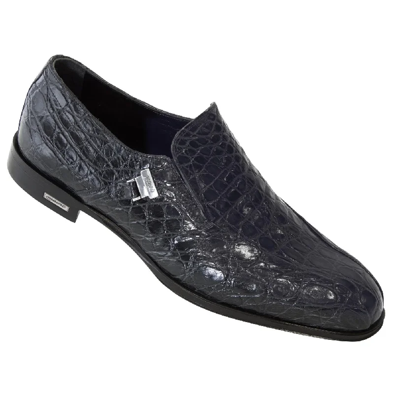 Suede men's loafers for a soft and luxurious feelMauri 4666/2 Charcoal Grey Genuine Flanks Crocodile Loafer Shoes