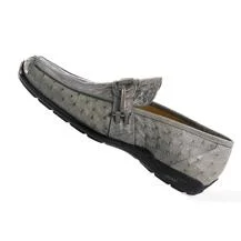 Men's loafers in a neutral color like black or brownMauri 9130 Grey All Over Genuine Alligator/Ostrich Loafer Shoes