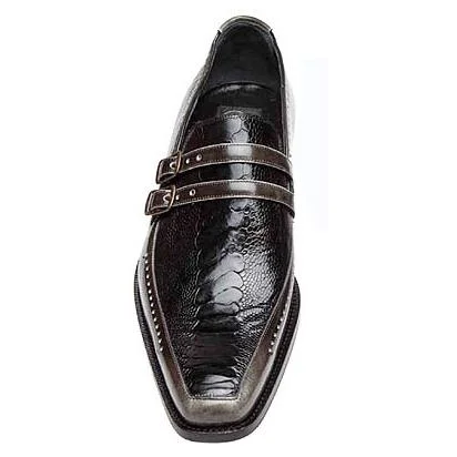 Men's loafers in a neutral color like black or brownMauri Alpina 4361 Black Genuine Ostrich Leg Dover Leather Loafer Shoes
