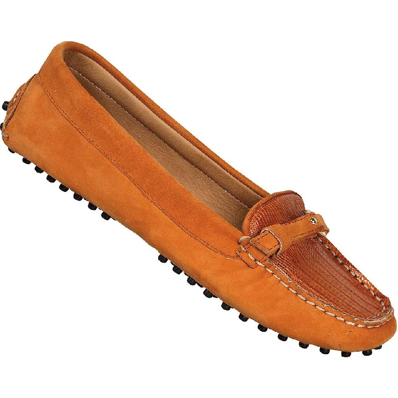 Men's loafers with a tassel front for a classic lookMauri Ladies 9159 Peach Genuine Lizard/Suede Loafer Shoes