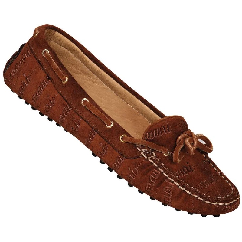 Suede men's loafers for a soft and luxurious feelMauri Ladies 9161 Camel Suede/Mauri Embroidered Loafer Shoes