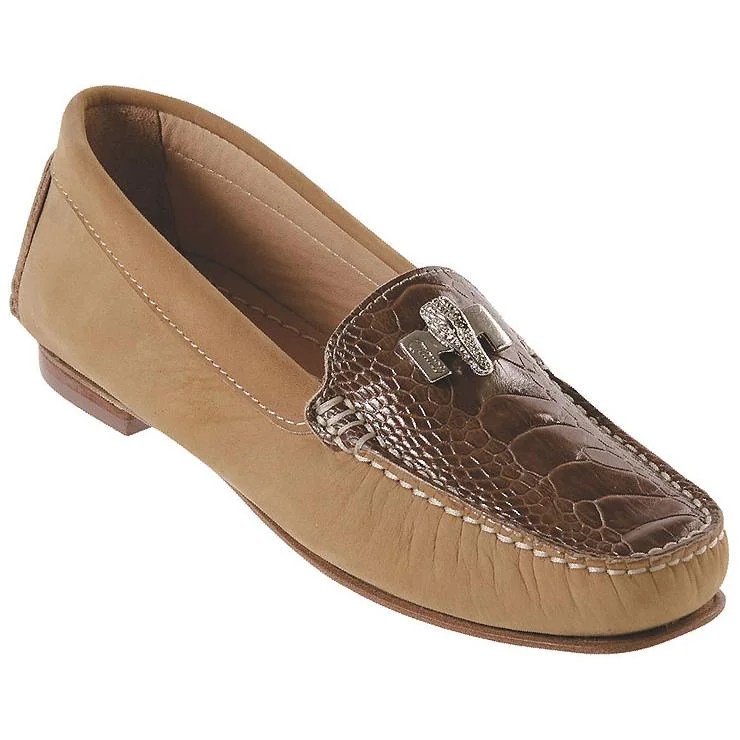Men's loafers with a smooth leather finishMauri Ladies 9251 S/ Genuine Ostrich Leg/Suede/Nubuck Leather Loafer Shoes
