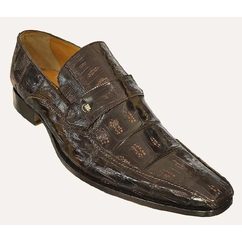 Men's loafers with a leather lining for comfortMauri M774 Brown Genuine Crocodile Loafer Shoes