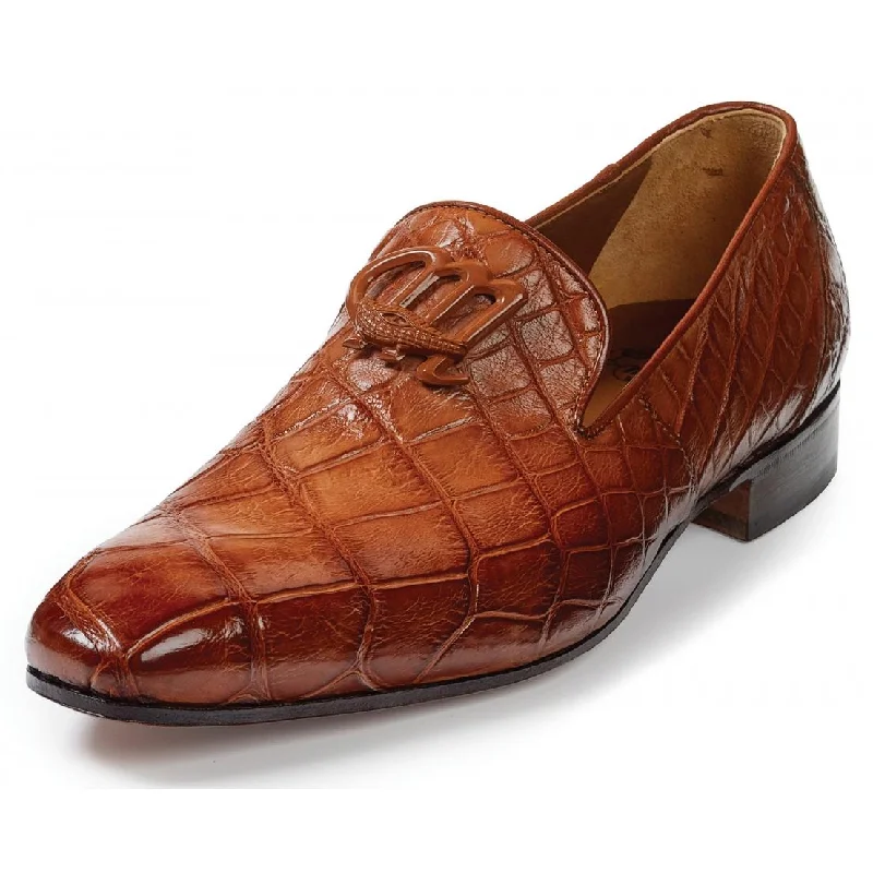 Men's loafers with a memory foam insoleMauri Vanvitelli 4821 Burnished Gold Genuine Body Alligator Hand Painted Loafer Shoes