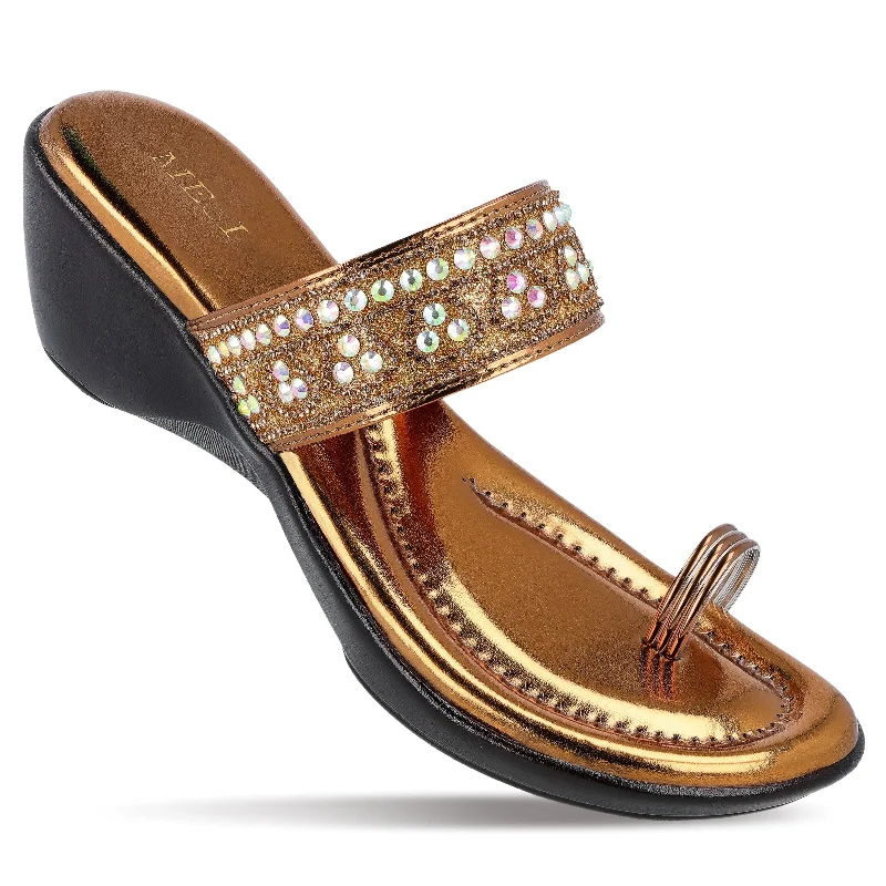 Men's leather sandals with an adjustable strapME & I Women's Occasional Wear - MI97020 Copper Men's leather sandals with an adjustable strapME & I Women's Occasional Wear - MI97020 Copper