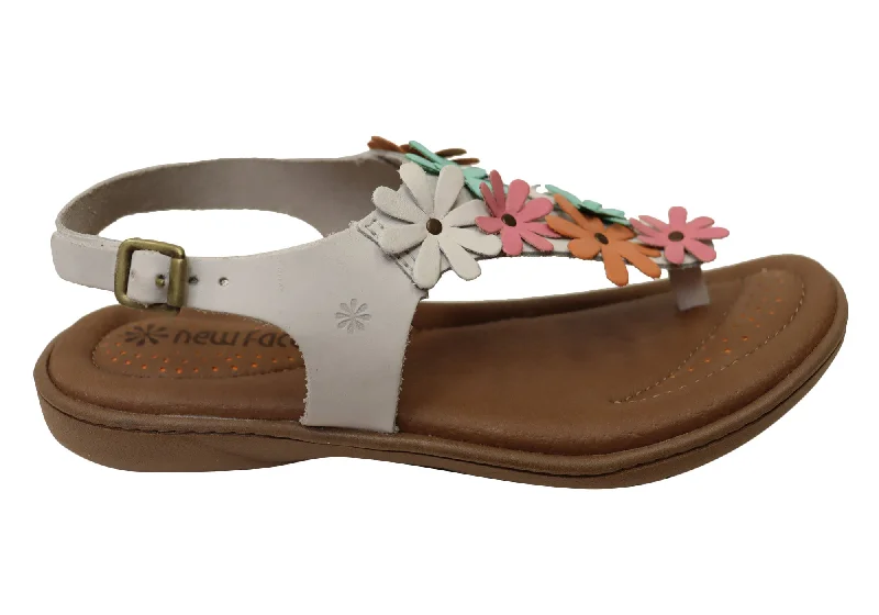 Men's sandals with a shock - absorbing insoleNew Face Kimmy Womens Comfortable Leather Sandals Made In Brazil