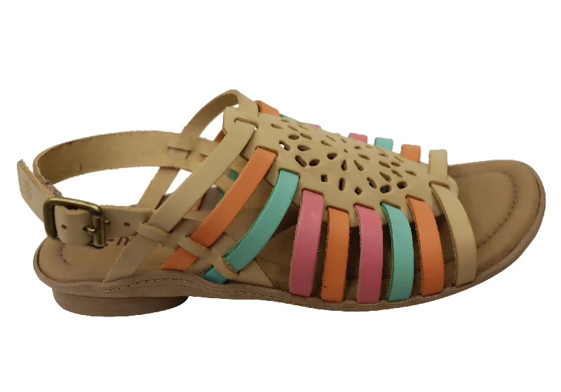 Men's sandals with a stretchy strap for a better fitNew Face Mary Womens Comfortable Leather Sandals Made In Brazil