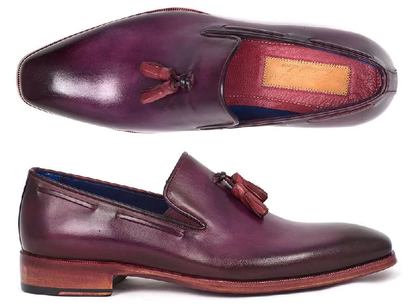 Men's loafers with a memory foam insolePaul Parkman Men's Tassel Loafer Purple (ID#5141PRP)