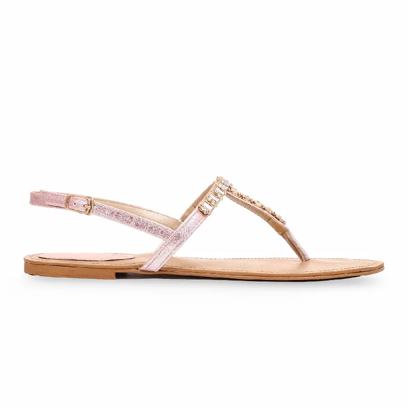 Men's sandals with a contrast stitching detailPink Fancy Sandal FN5904