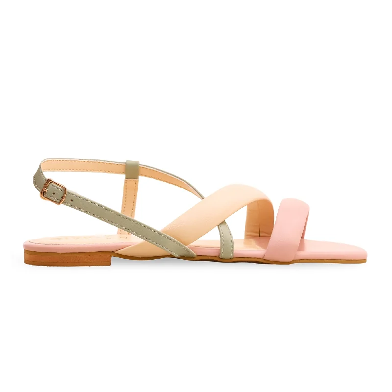 Men's sandals with a toe post designPink Formal Sandal FR5197