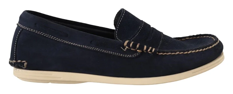 Pollini Suede Low Top Mocassin Loafers Casual Men Men's Shoes