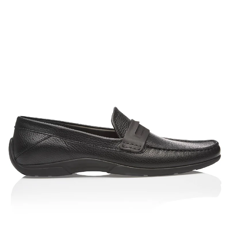 Porsche Design Driver Black Calf Grain Moccasins