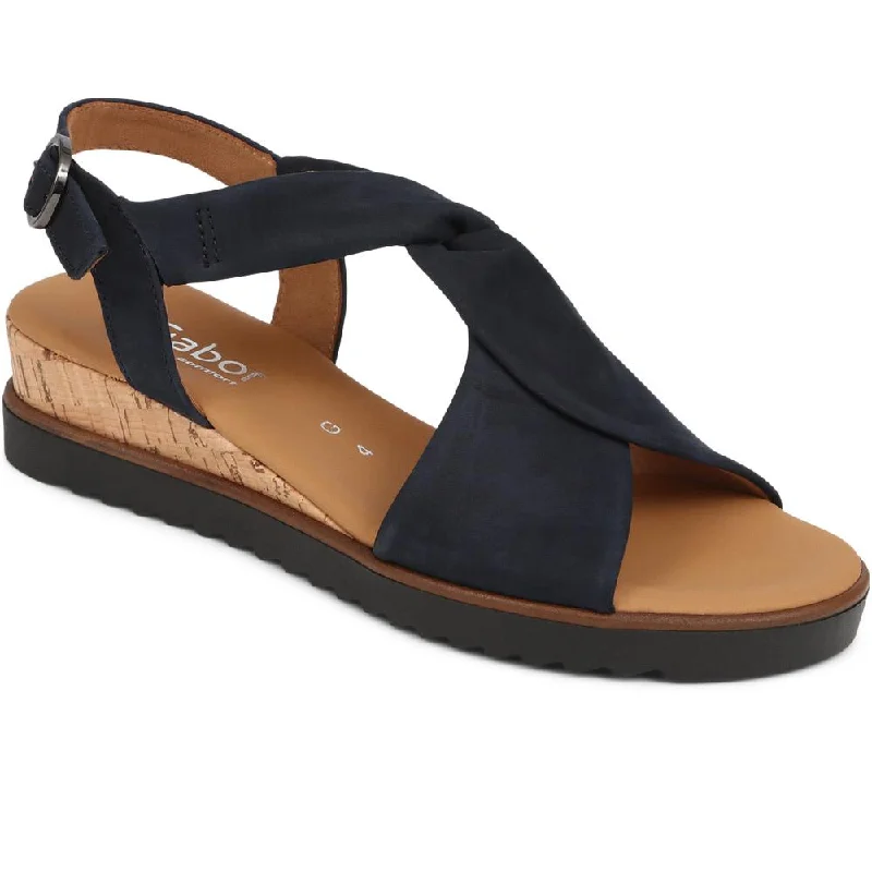 Rich Leather Twist-Front Sandals - GAB31514 / 317 898