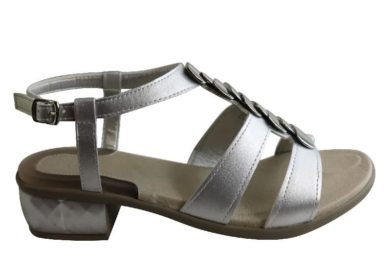 Men's sandals with a durable outer soleScholl Bioprint Calypso Womens Low Heel Sandals With Comfort Footbed