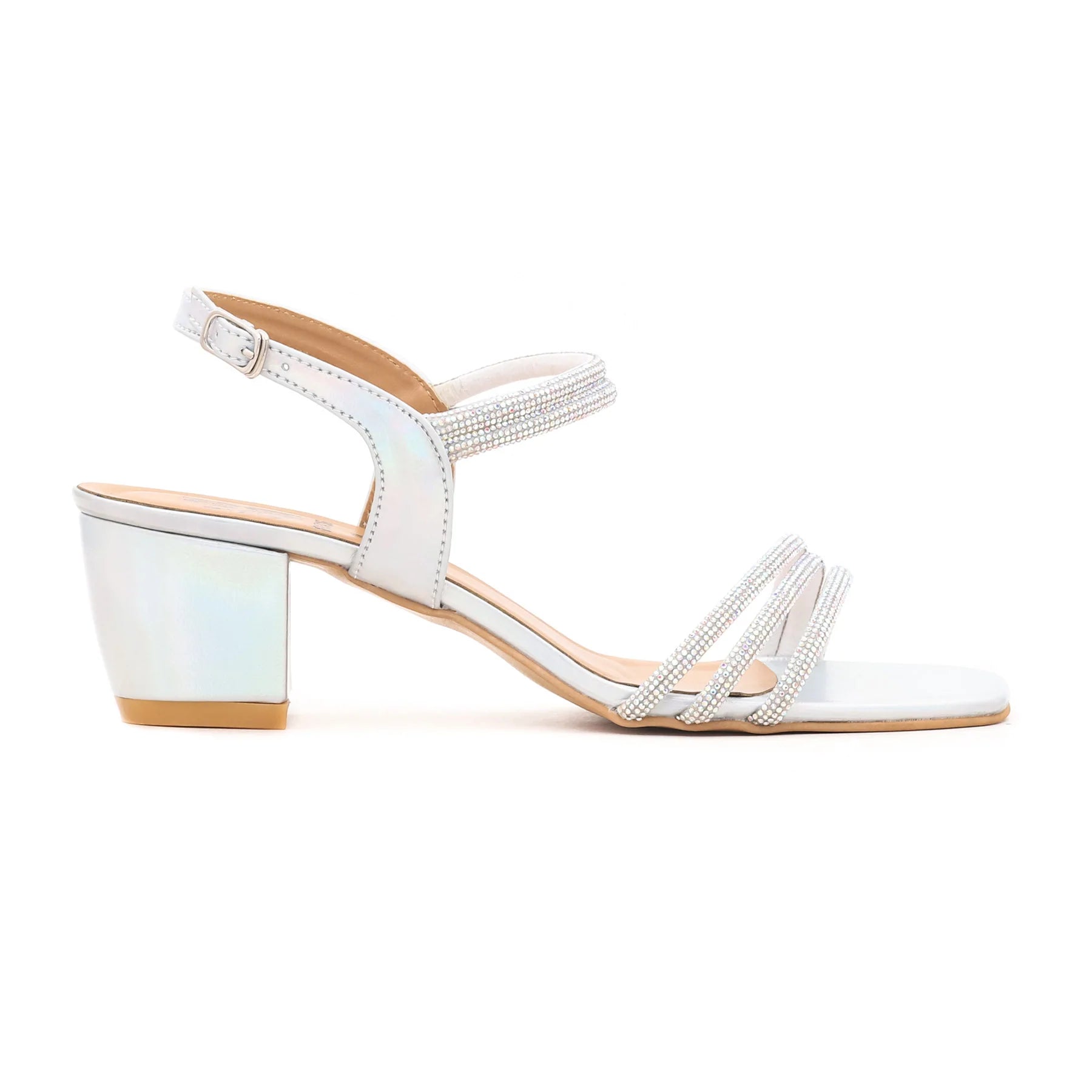 Men's sandals with a wide strap for supportSilver Fancy Sandal FN5416