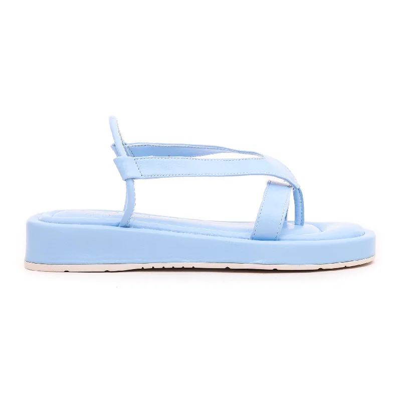 Men's leather sandals with an adjustable strapSky Blue Formal Sandal FR5169