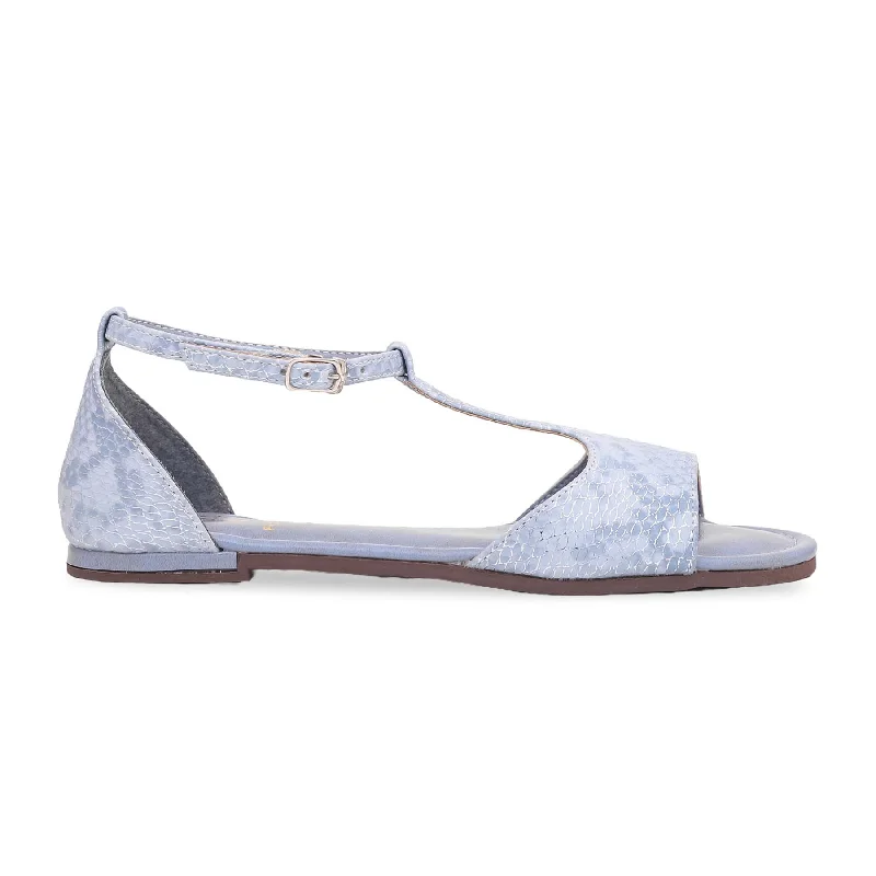 Men's sandals with a contrast stitching detailSky Blue Formal Sandal FR5246