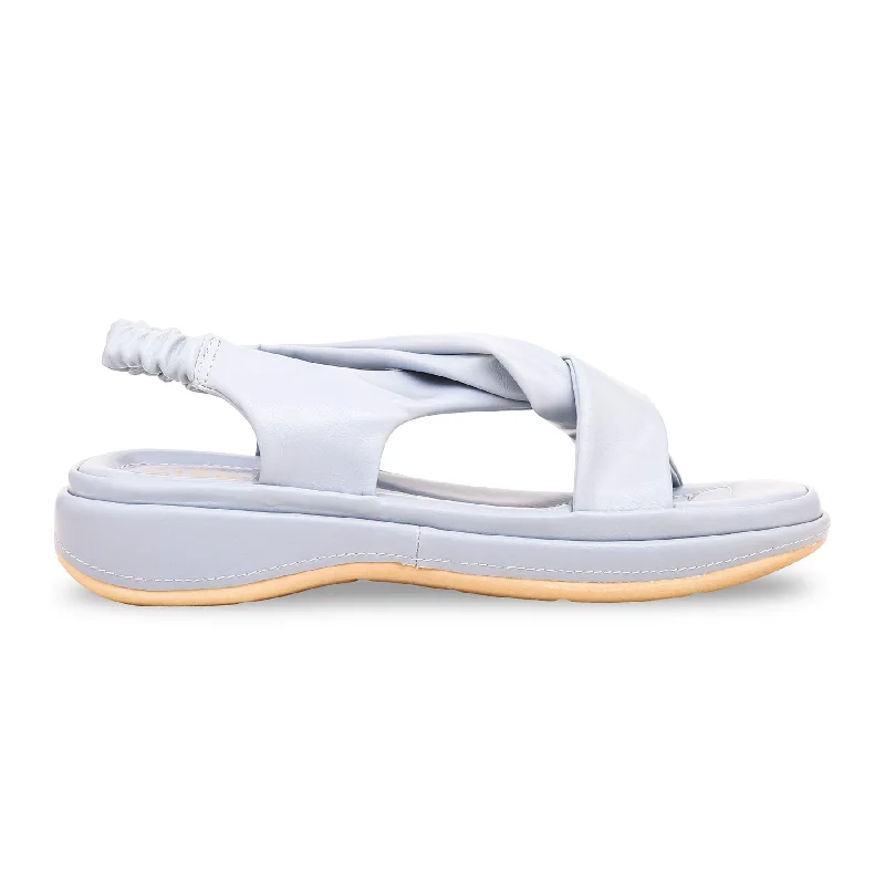 Men's sandals with a perforated leather upper for ventilationSky Blue Formal Sandal PU0069 Men's sandals with a perforated leather upper for ventilationSky Blue Formal Sandal PU0069