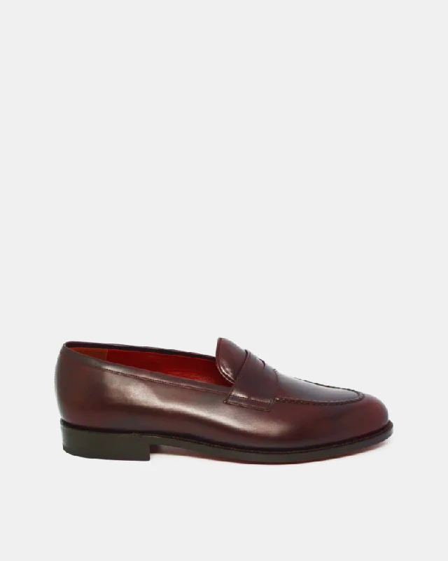 Burgundy Leather Penny Loafer