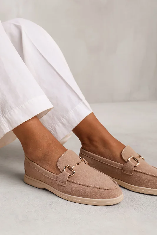 Slip - on men's loafers for easy wearITALY SLIP ON LOAFER WITH METAL DETAILING IN KHAKI SUEDE Slip - on men's loafers for easy wearITALY SLIP ON LOAFER WITH METAL DETAILING IN KHAKI SUEDE