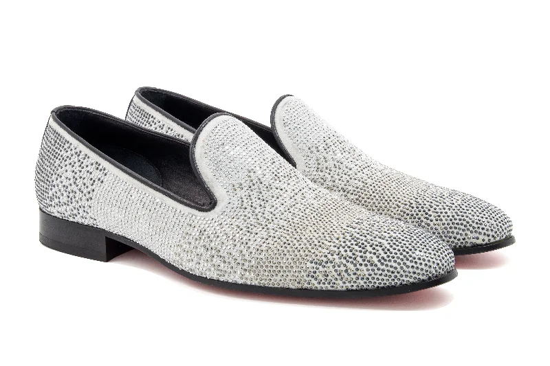 The Mandana Diamond Loafers - White