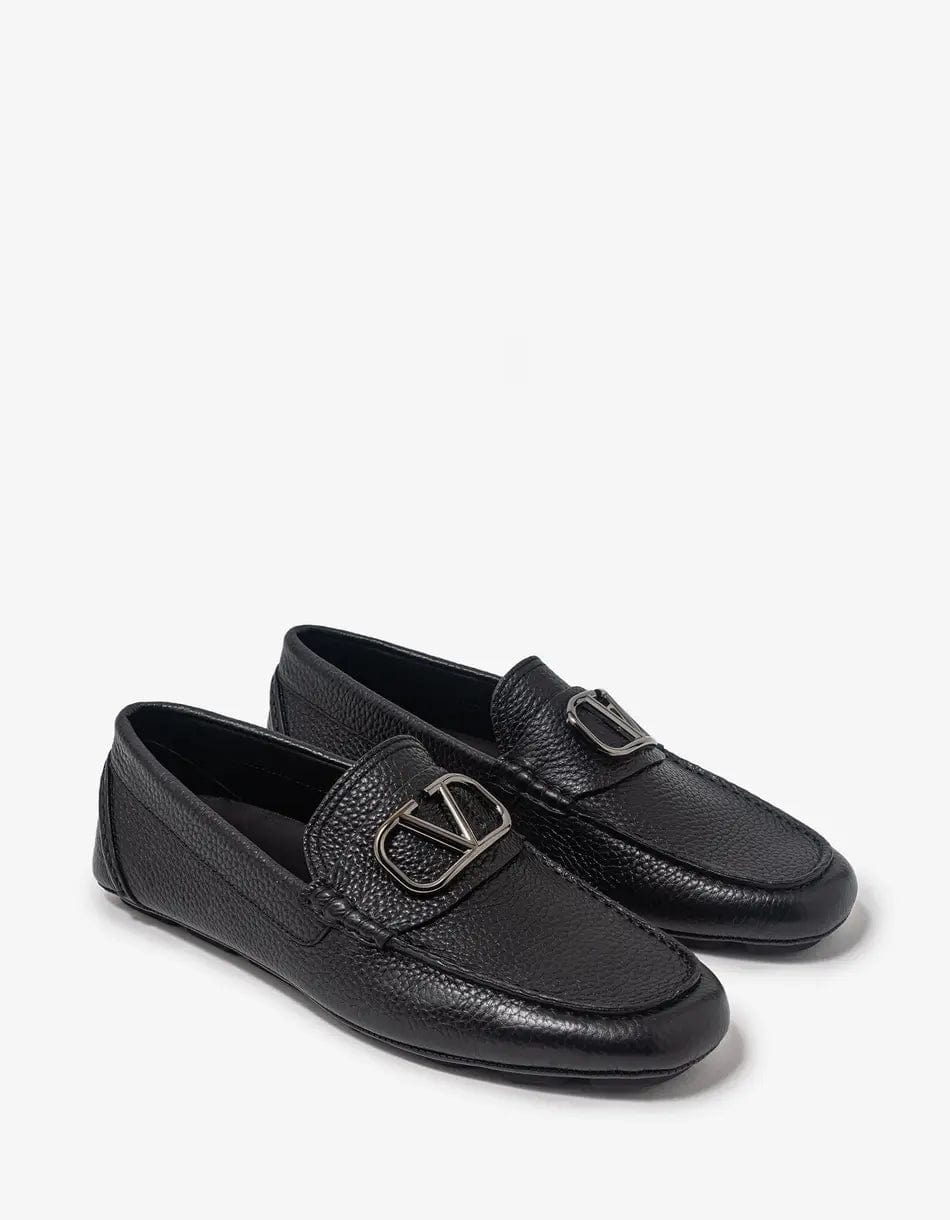 Valentino Garavani Black VLogo Driving Shoes