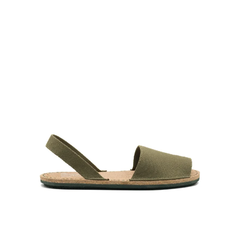 Men's leather sandals with an adjustable strapVegan sandal kaki MAY003