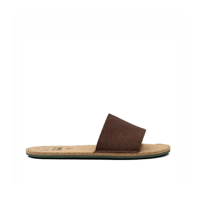 Men's sandals with a padded heelVegan sandal brown BEA006