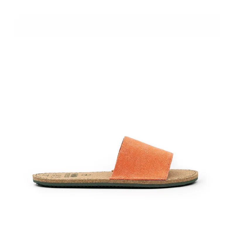 Men's sandals with a rubber sole for tractionVegan sandal orange BEA011