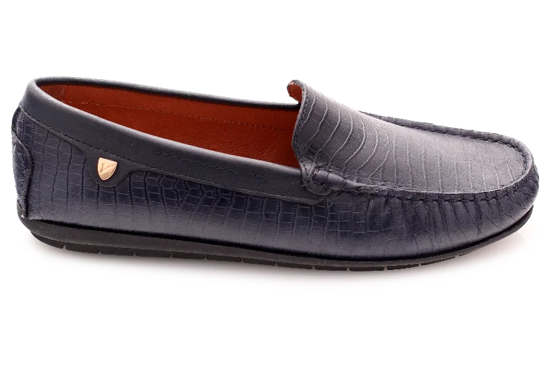 Navy Leather