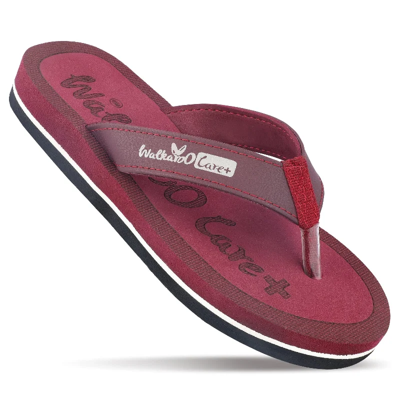 Men's sandals with a removable insole for cleaningWalkaroo Womens Printed Care Plus Flip-Flop - WH3956 Maroon Men's sandals with a removable insole for cleaningWalkaroo Womens Printed Care Plus Flip-Flop - WH3956 Maroon