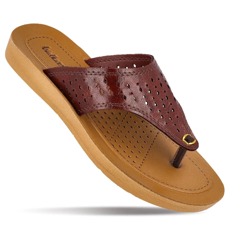 Men's sandals with a wide strap for supportWalkaroo Womens Solid Thong Sandals - 13733 Brown Men's sandals with a wide strap for supportWalkaroo Womens Solid Thong Sandals - 13733 Brown
