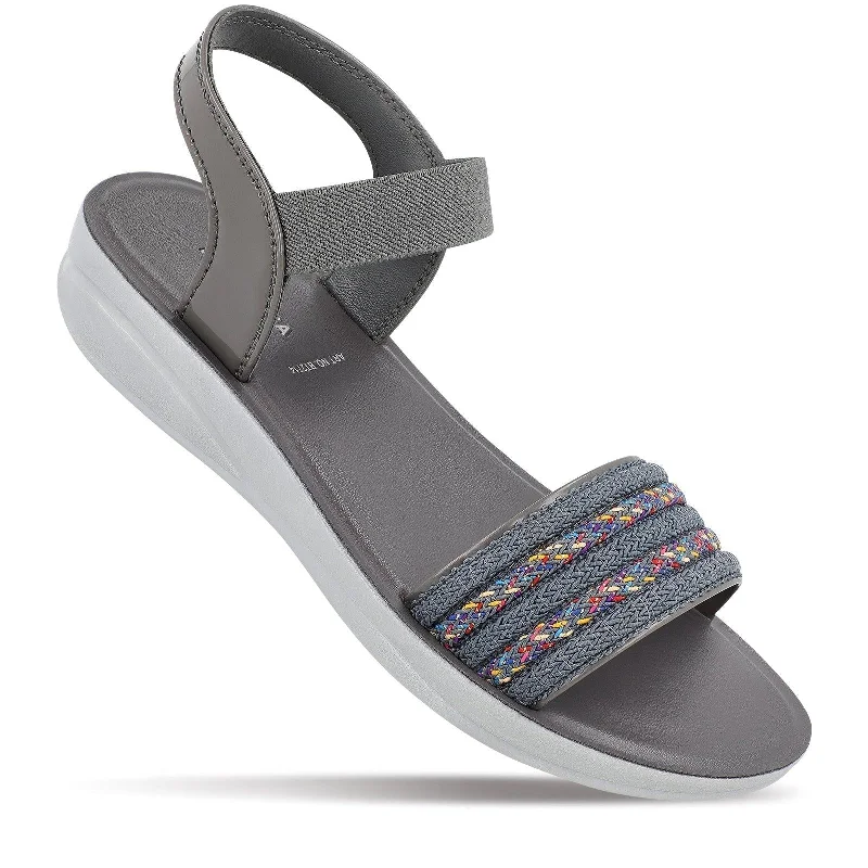 Men's sandals with a wide strap for supportBlue Tyga Womens Ankle Strap Heel Sandal  - BT2714 Grey