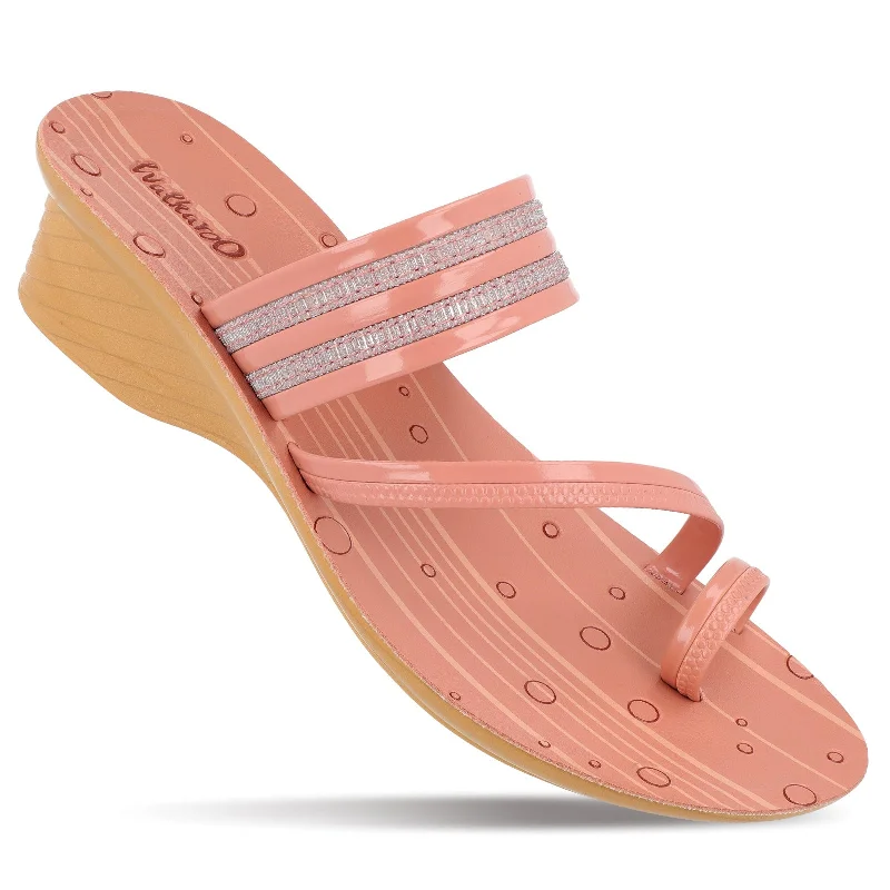 Men's sandals in a neutral color like black or brownWalkaroo Womens Toe-Ring Slide Sandal  - WL7420 Peach